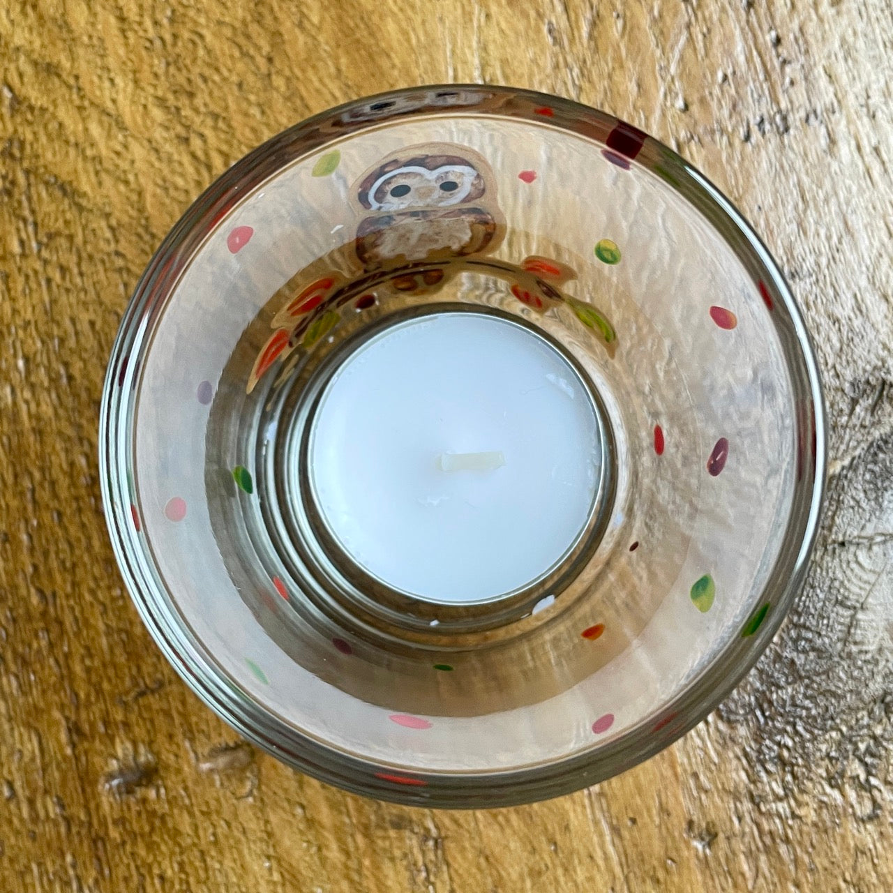 Owl in autumn~ Tealight candleholder