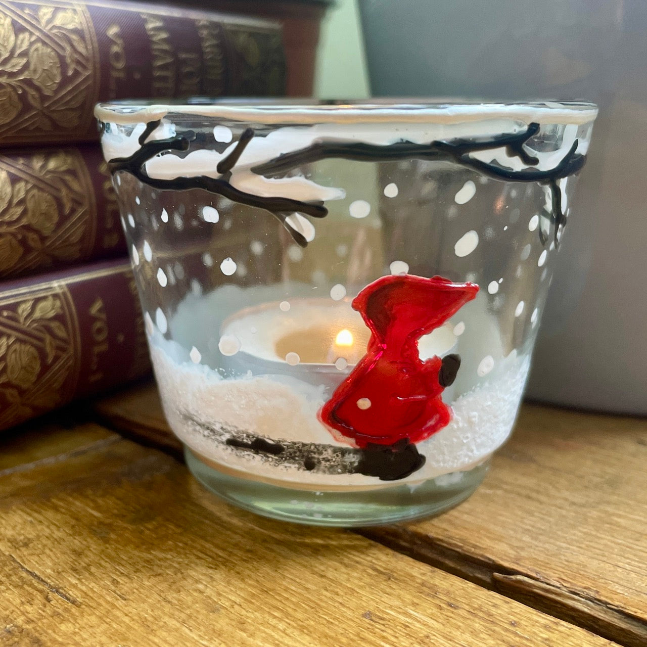 Redhood in snow~ Tealight candleholder