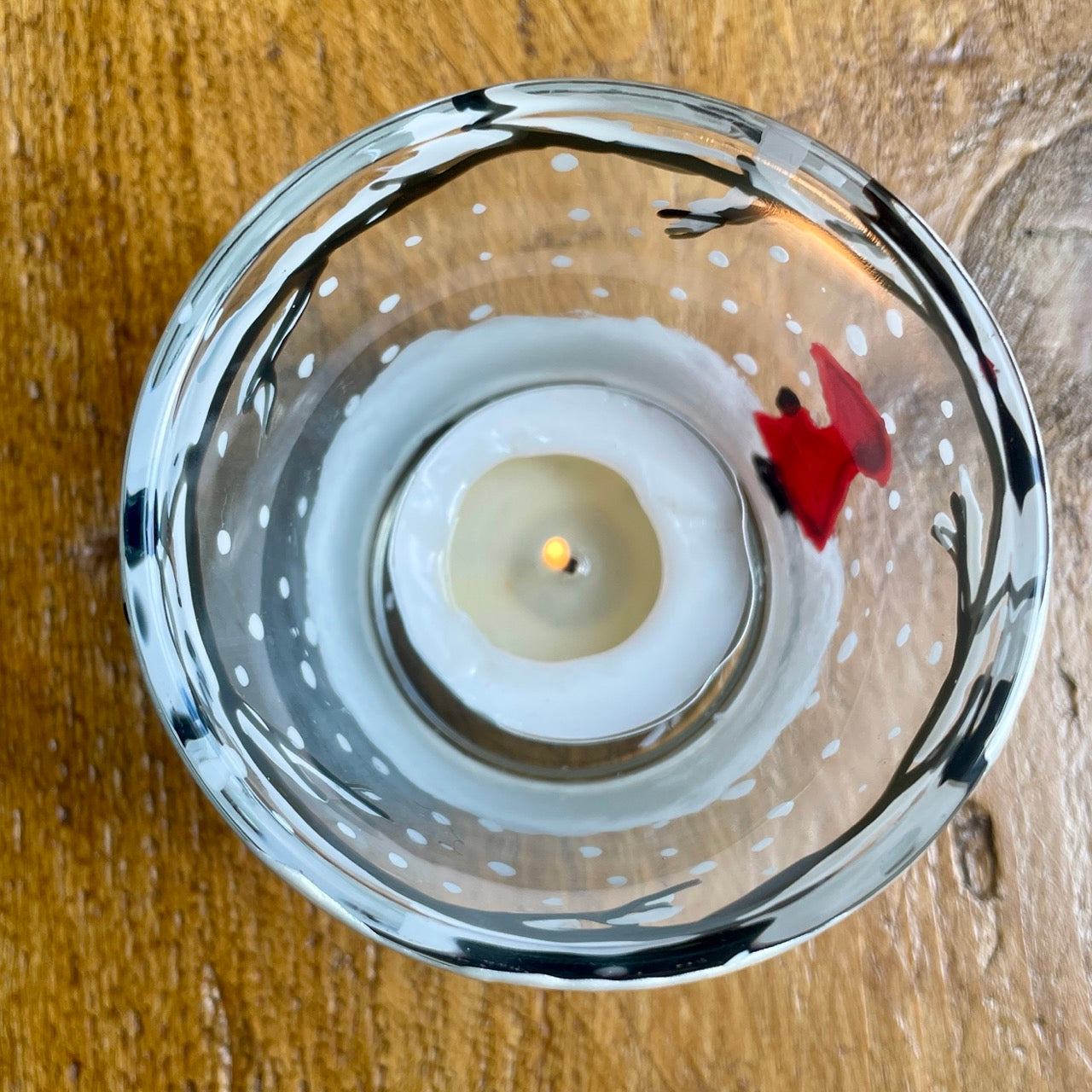 Redhood in snow~ Tealight candleholder