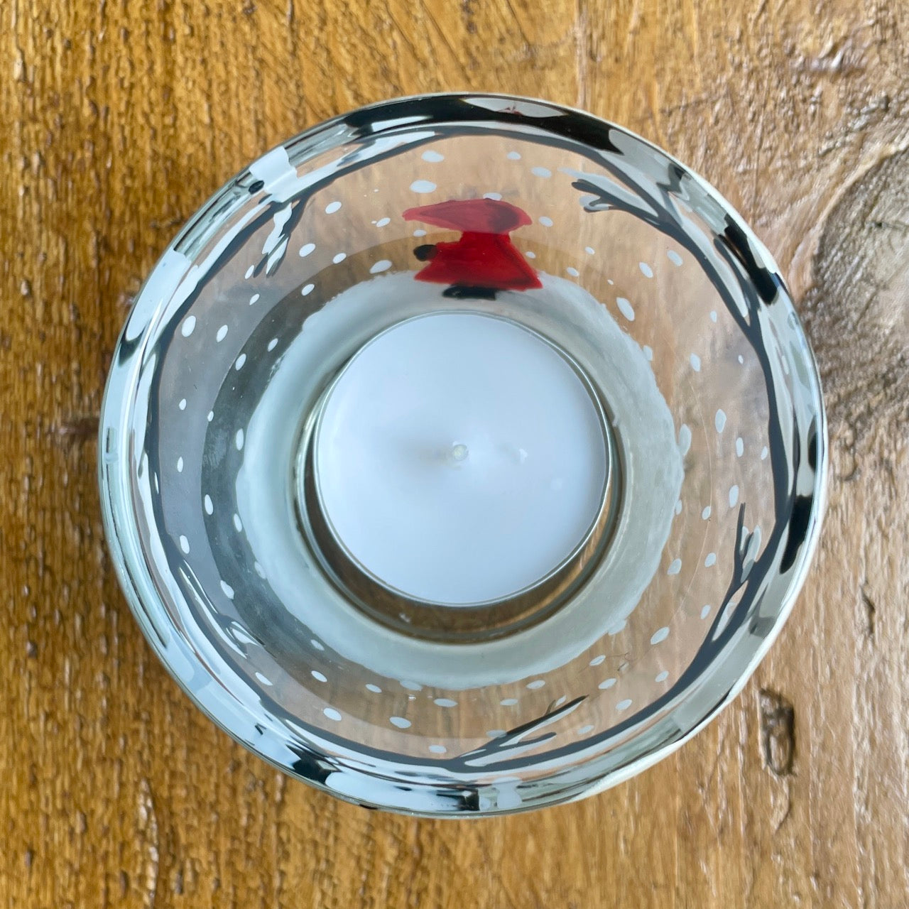 Redhood in snow~ Tealight candleholder