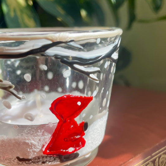Redhood in snow~ Tealight candleholder