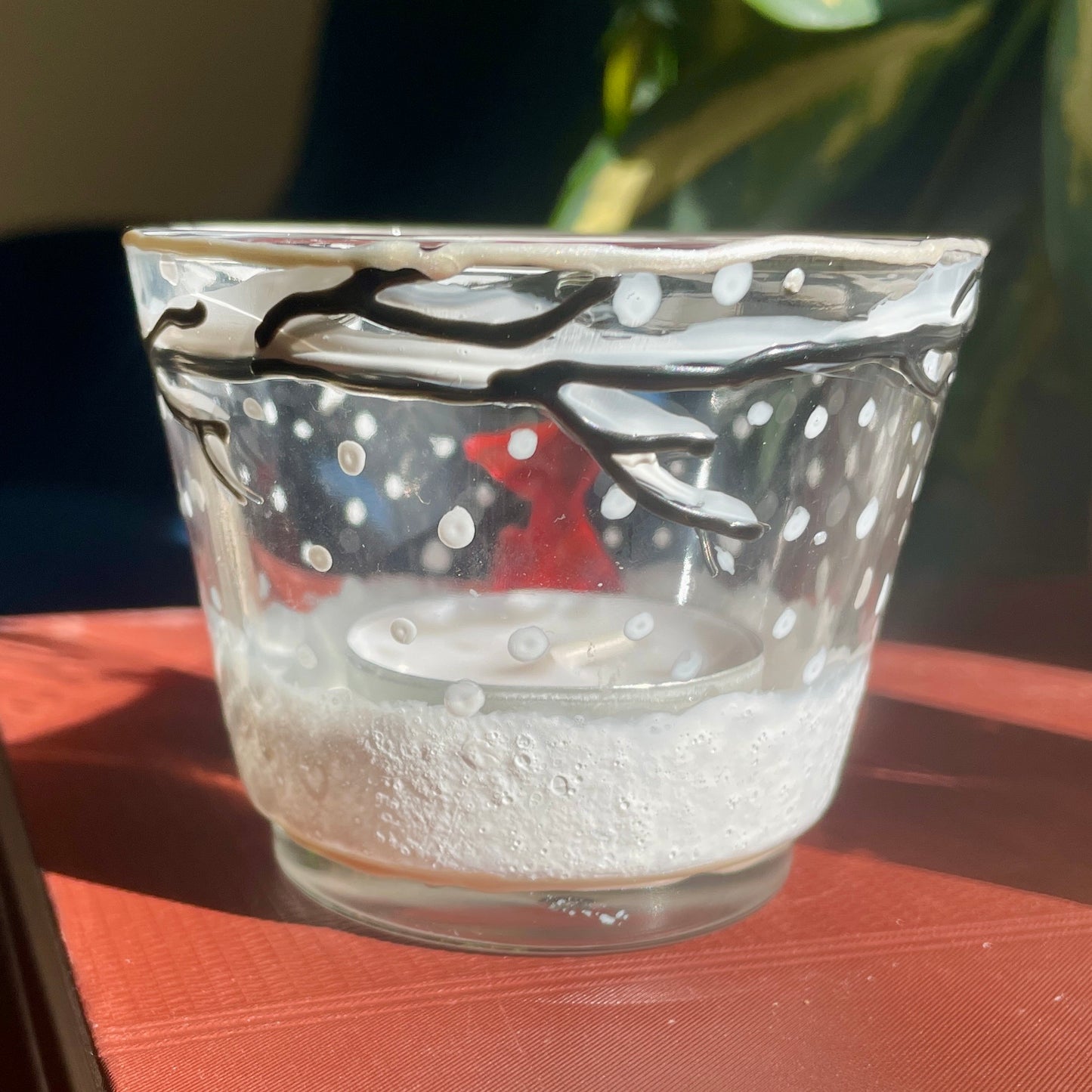 Redhood in snow~ Tealight candleholder