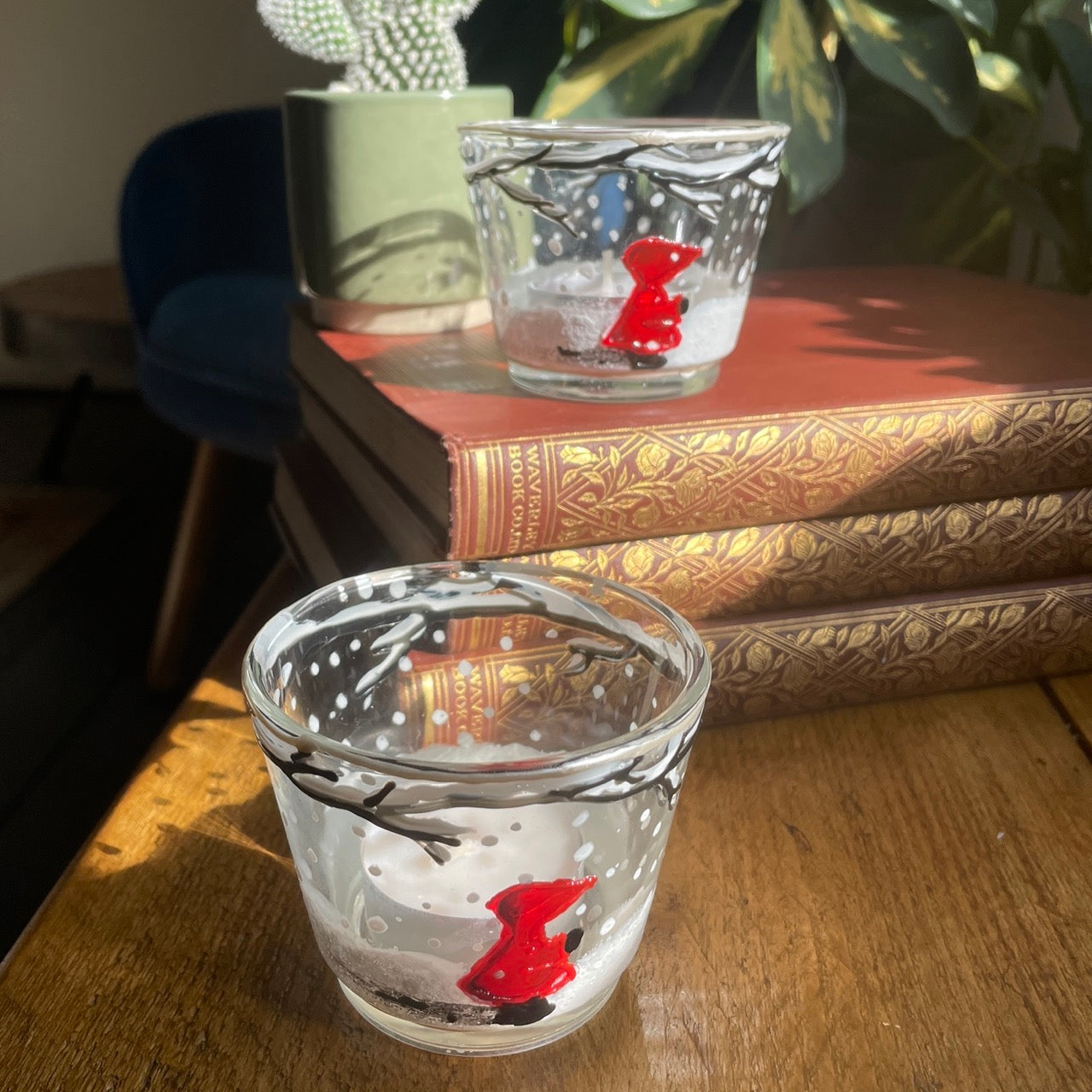 Redhood in snow~ Tealight candleholder