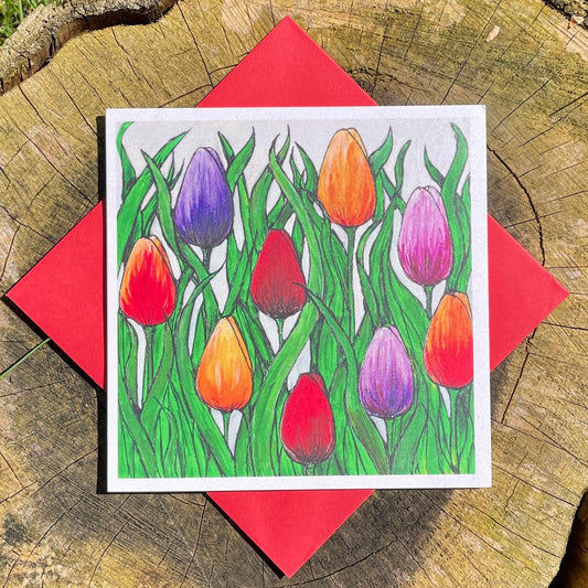 Card~Tulip field