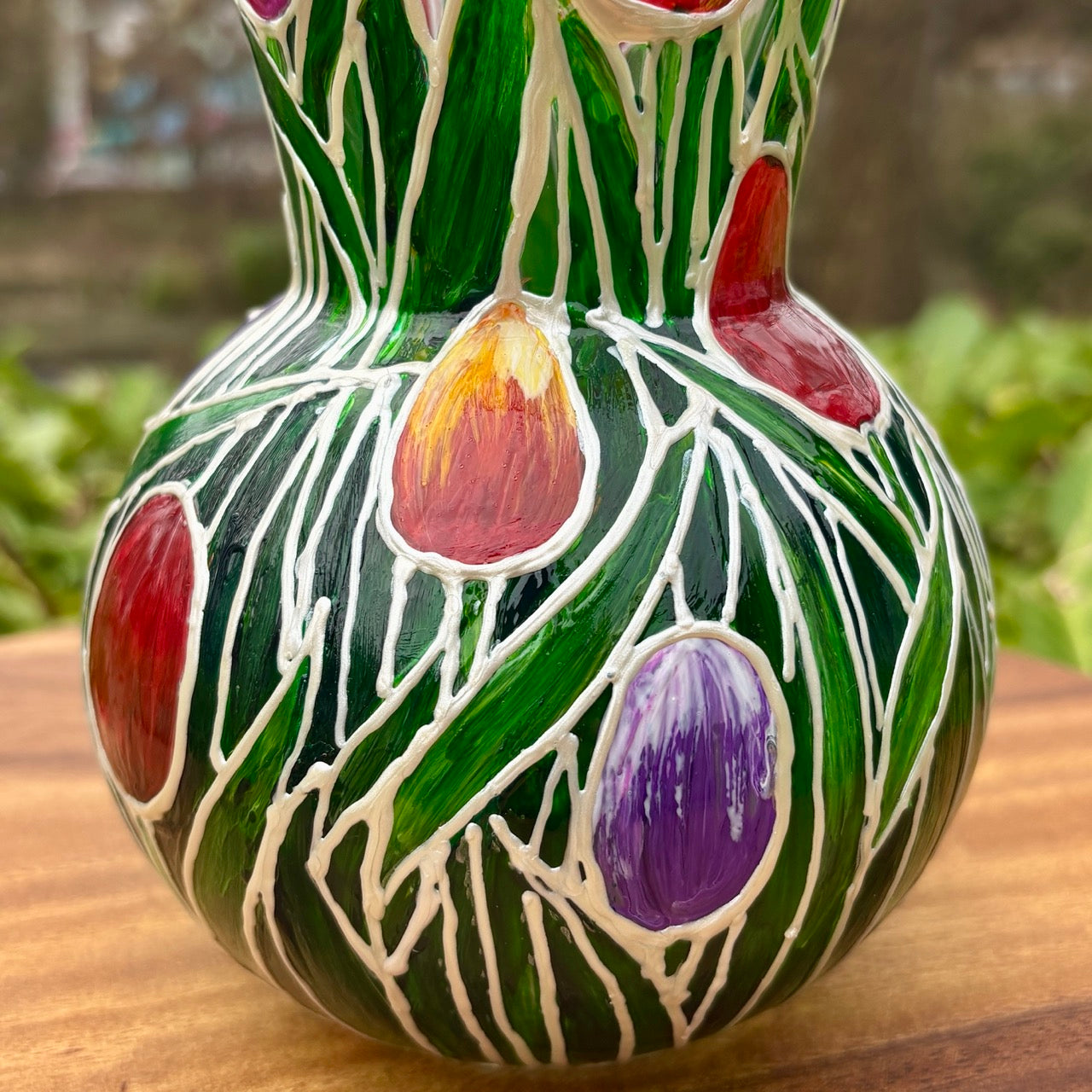 Tulips~ One of a kind vase