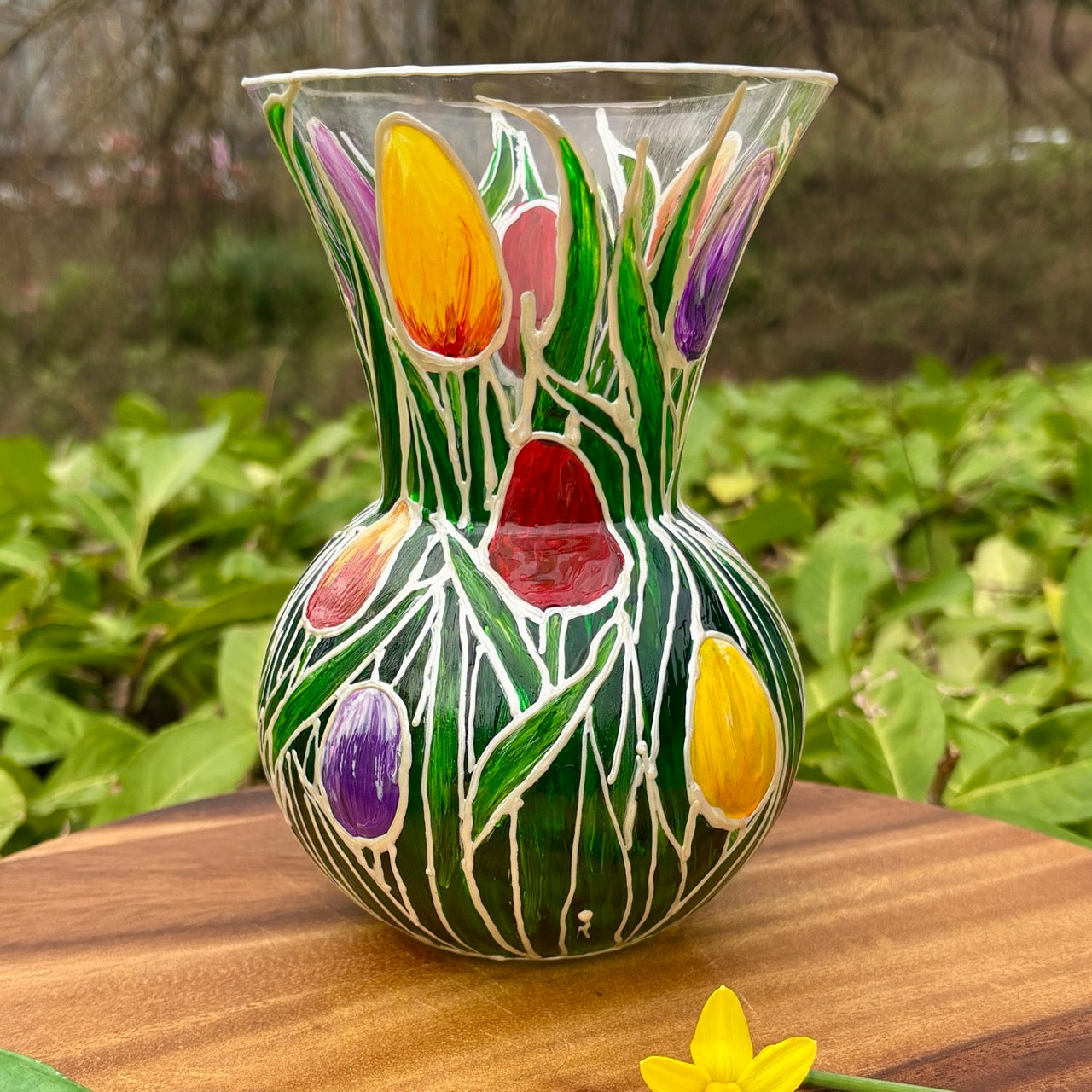 Tulips~ One of a kind vase