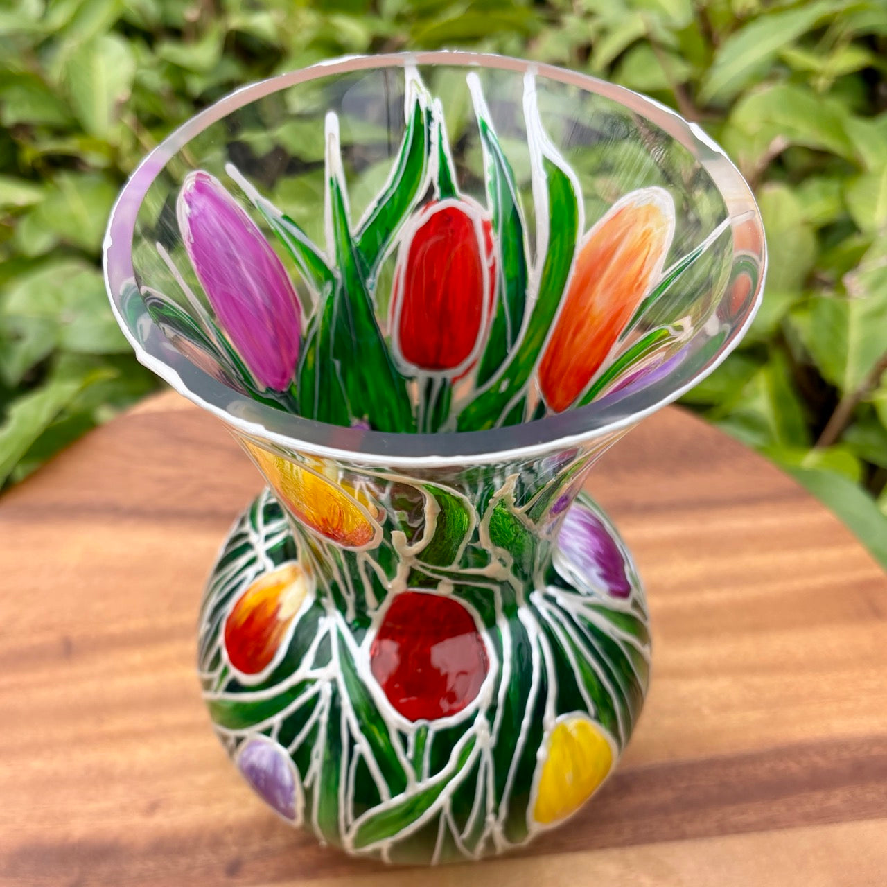 Tulips~ One of a kind vase