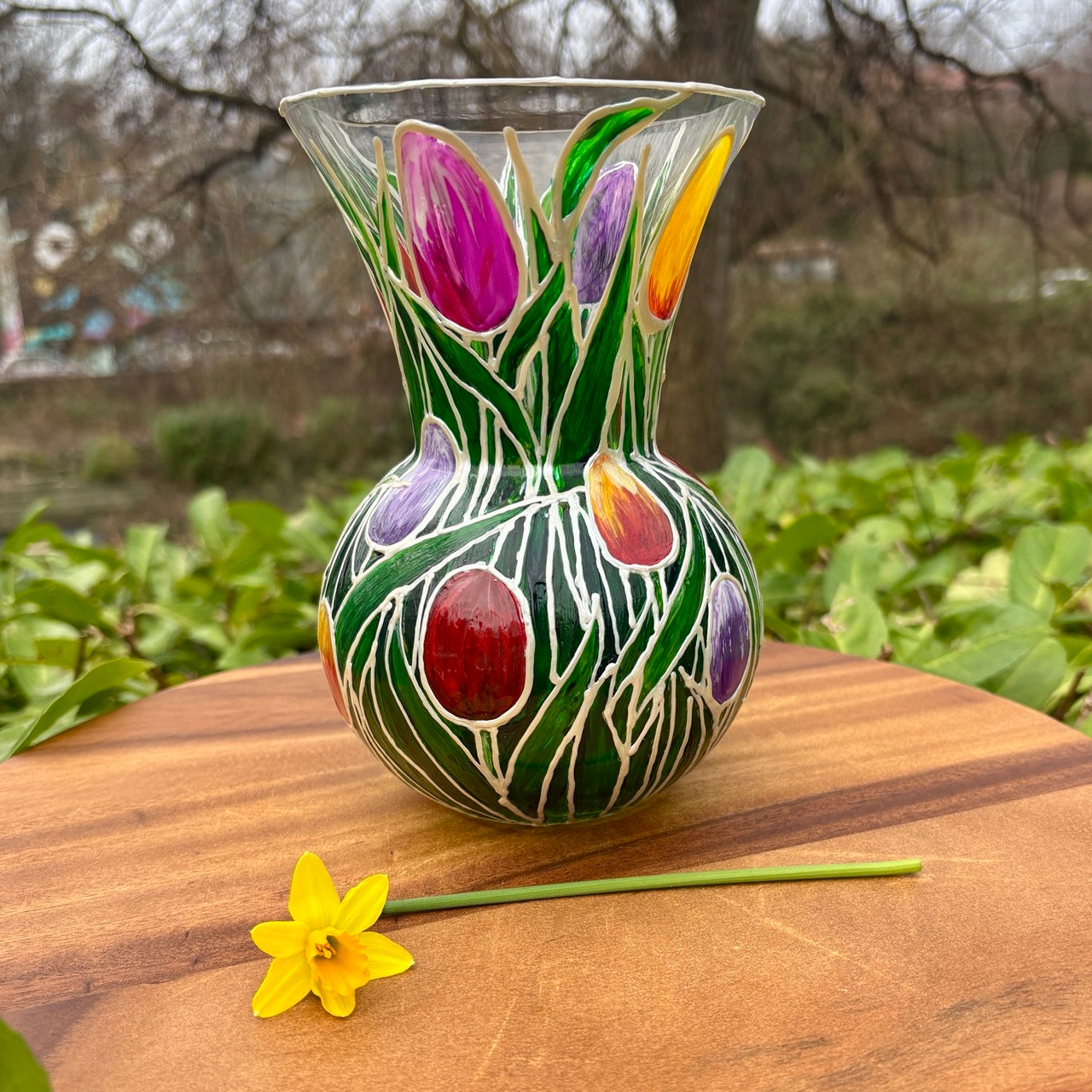 Tulips~ One of a kind vase
