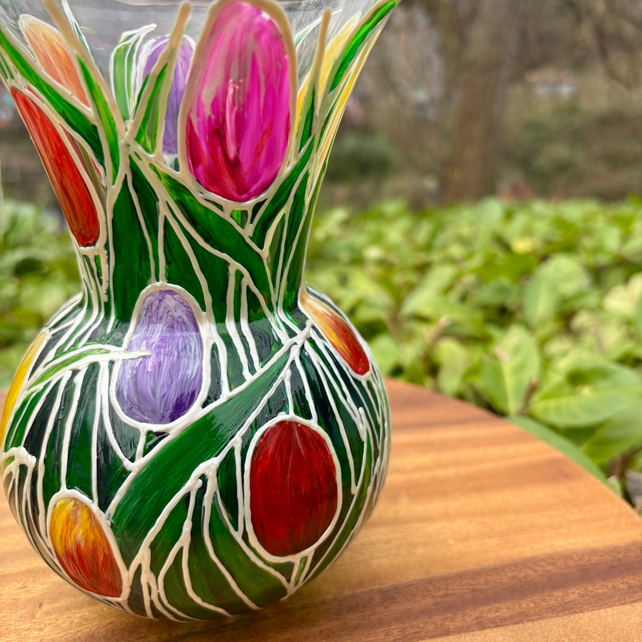 Tulips~ One of a kind vase