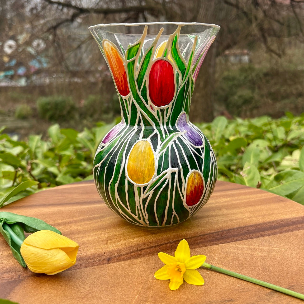 Tulips~ One of a kind vase