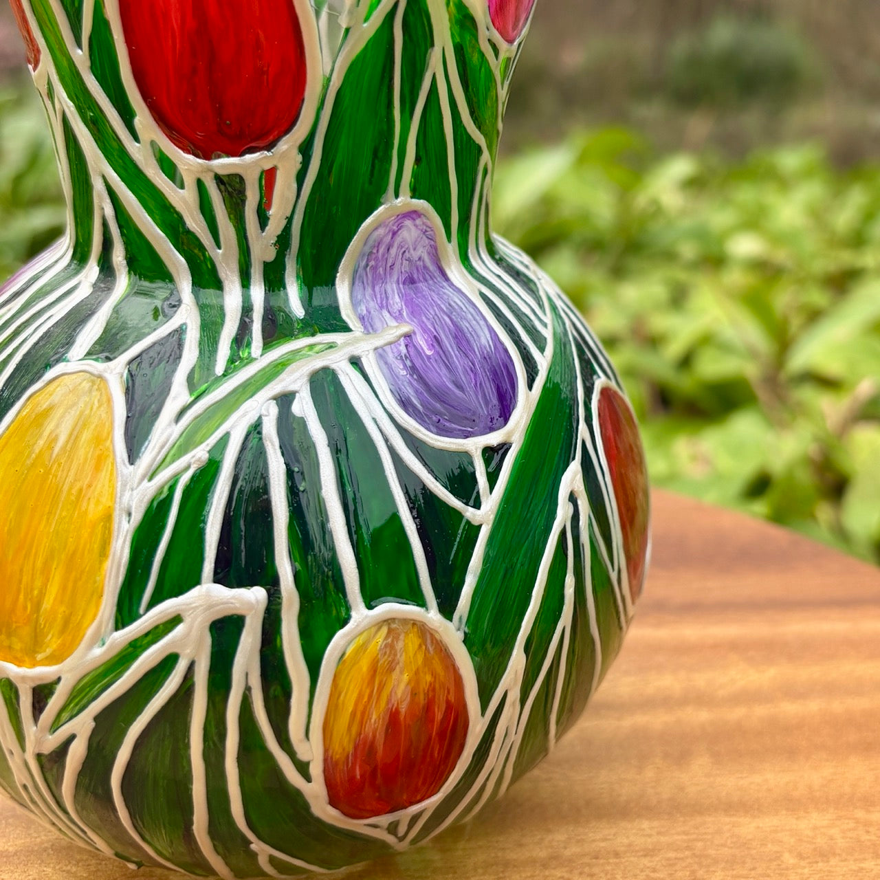 Tulips~ One of a kind vase
