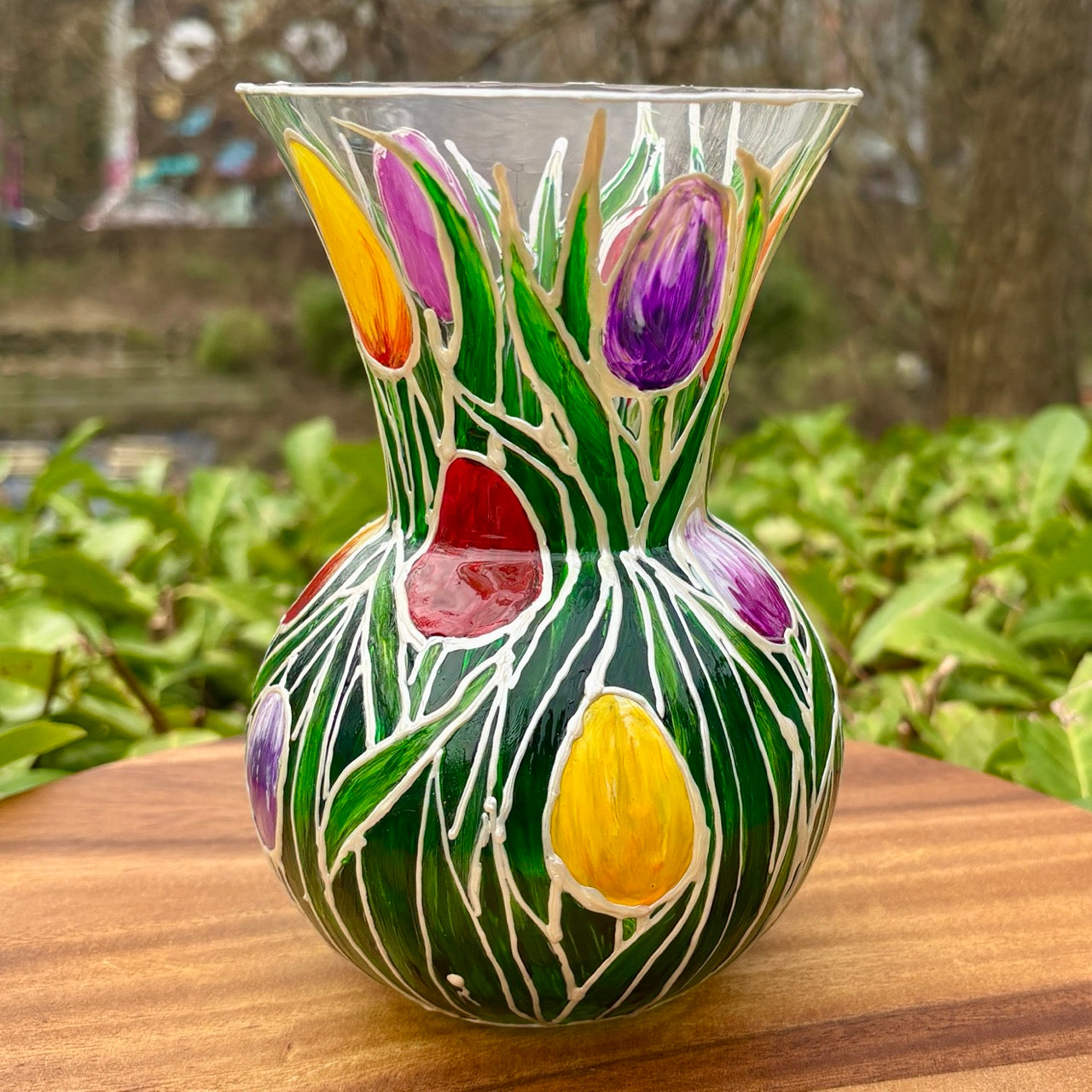 Tulips~ One of a kind vase