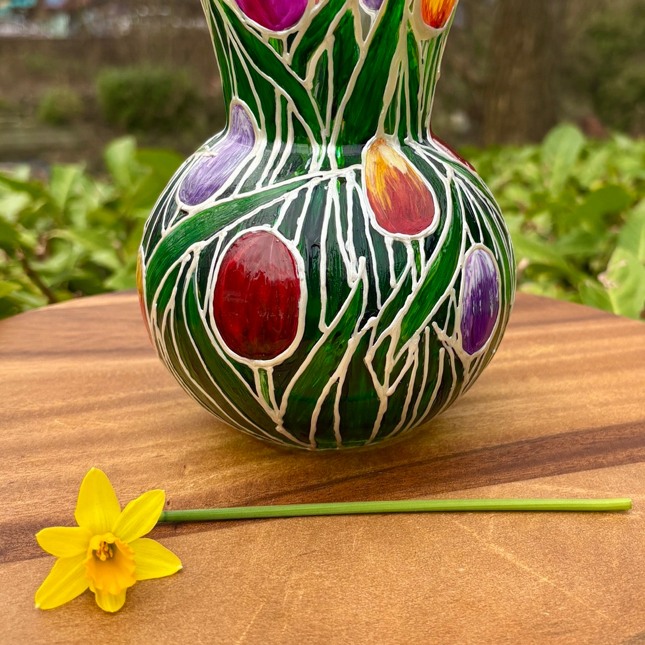 Tulips~ One of a kind vase