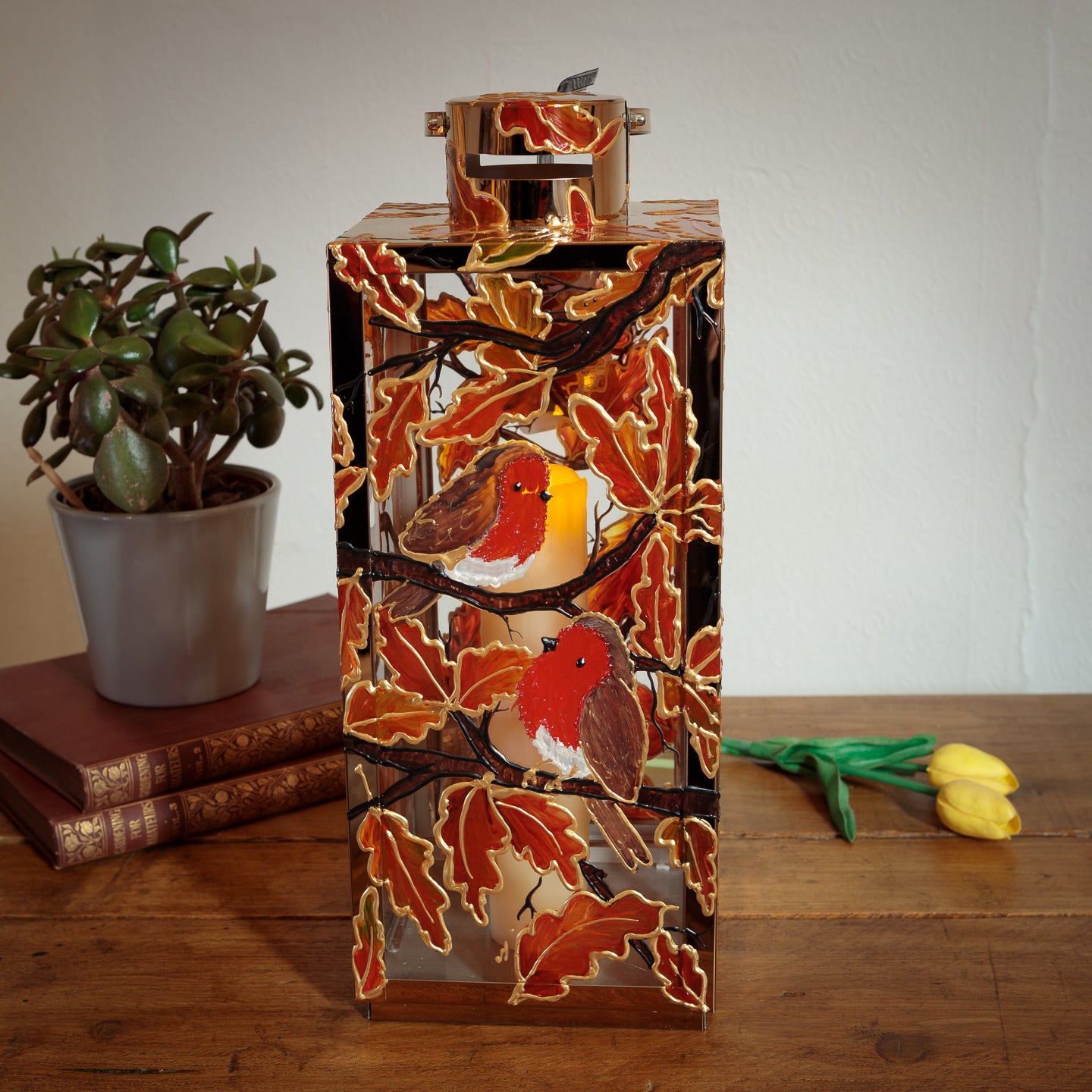 Robin Love~ One of a kind lantern