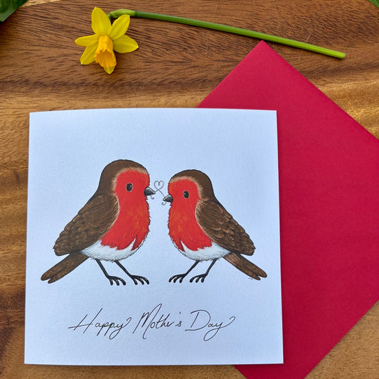 Card~ Two little robins Mother's Day