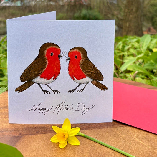 Card~ Two little robins Mother's Day