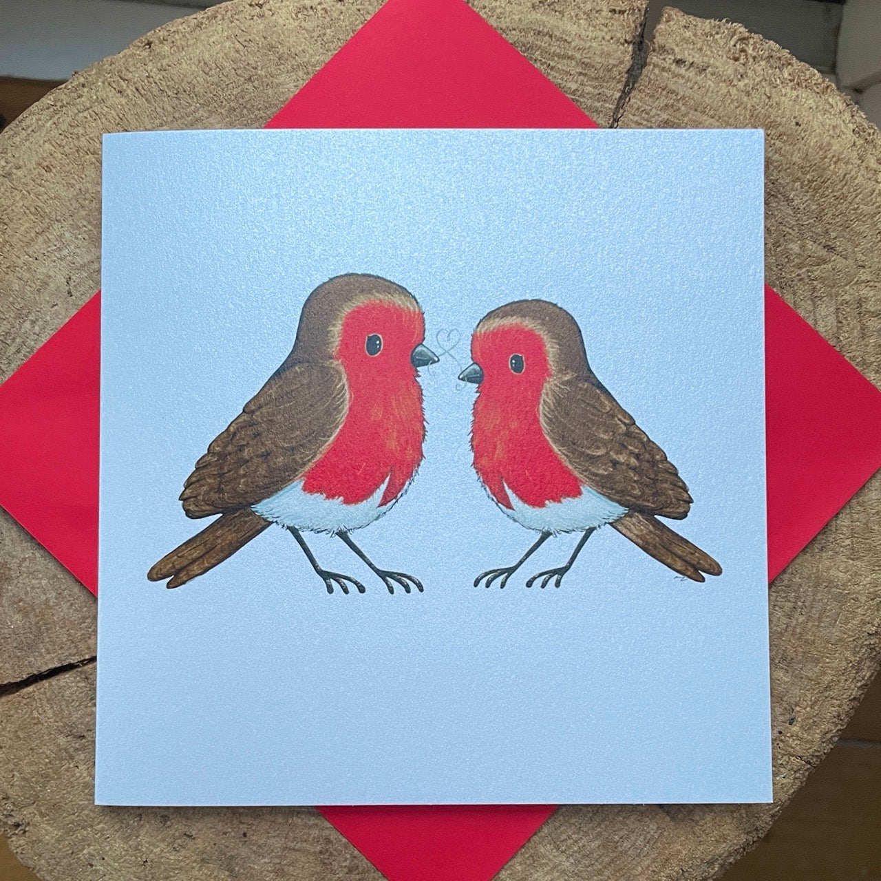 Card~Two little robins