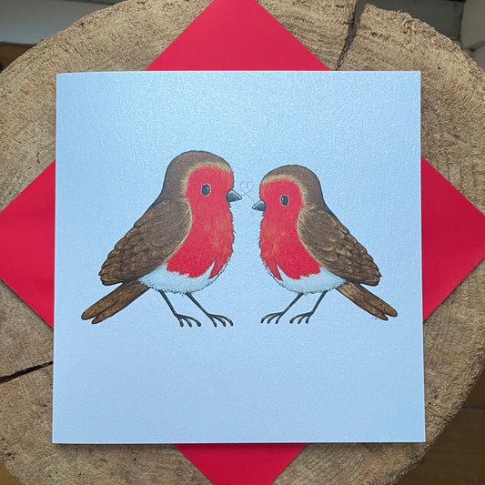 Card~Two little robins