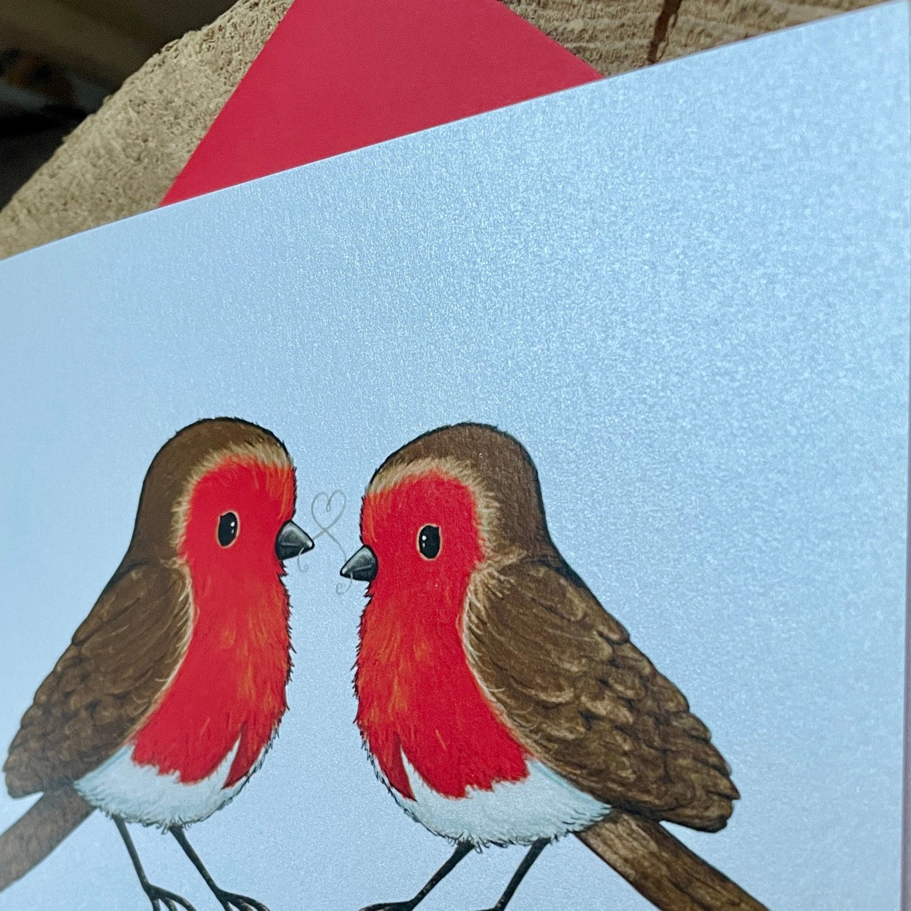 Card~Two little robins