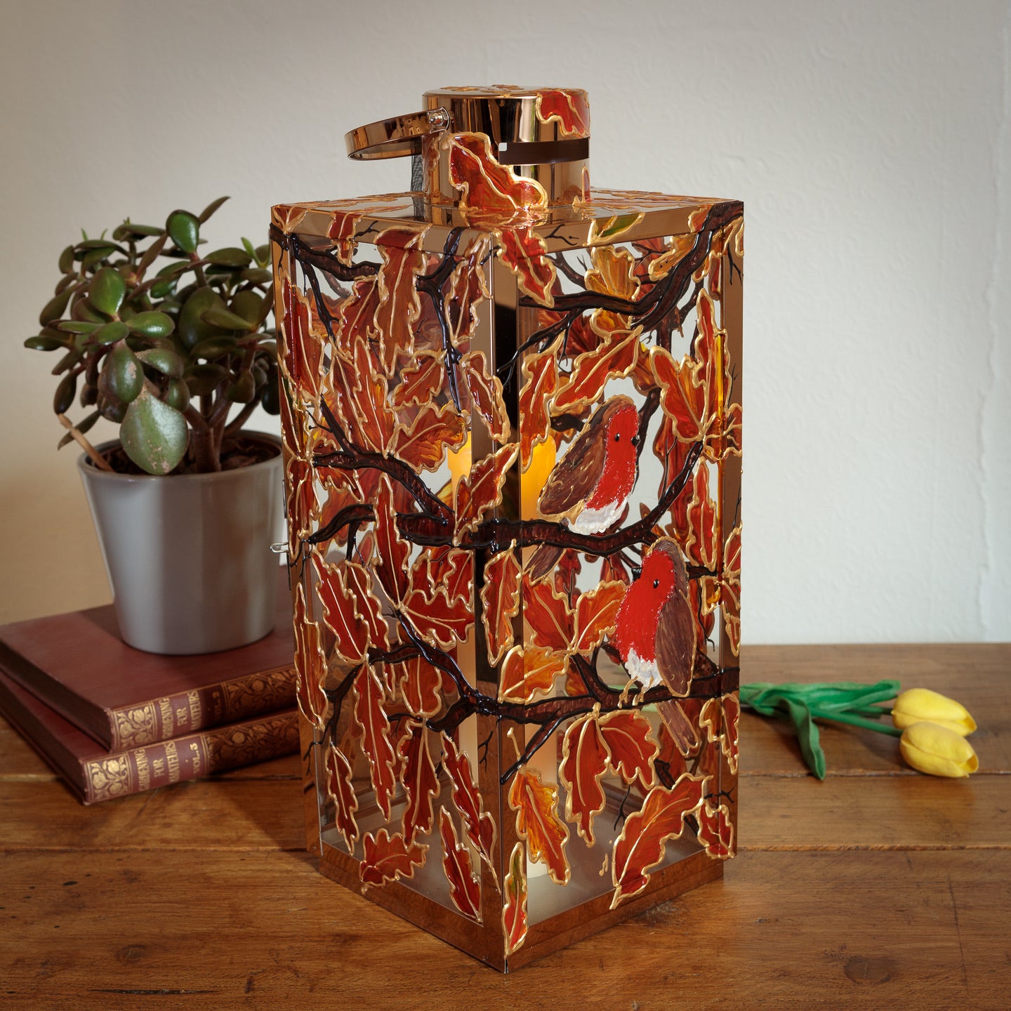 Robin Love~ One of a kind lantern