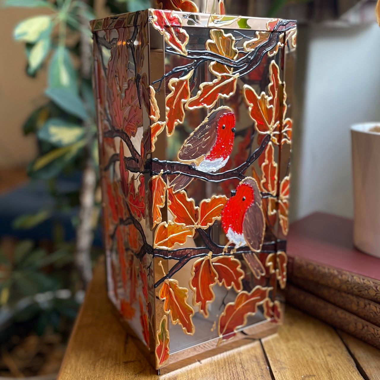 Robin Love~ One of a kind lantern