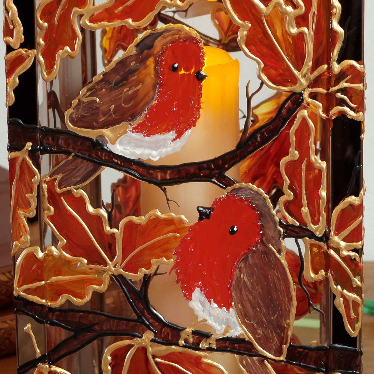 Robin Love~ One of a kind lantern