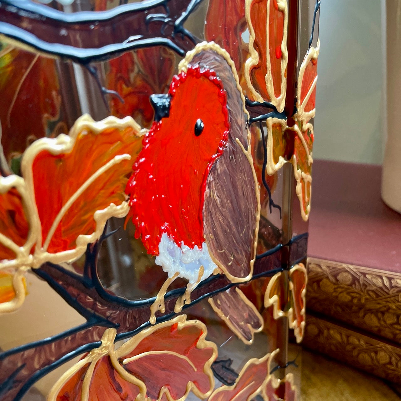 Robin Love~ One of a kind lantern