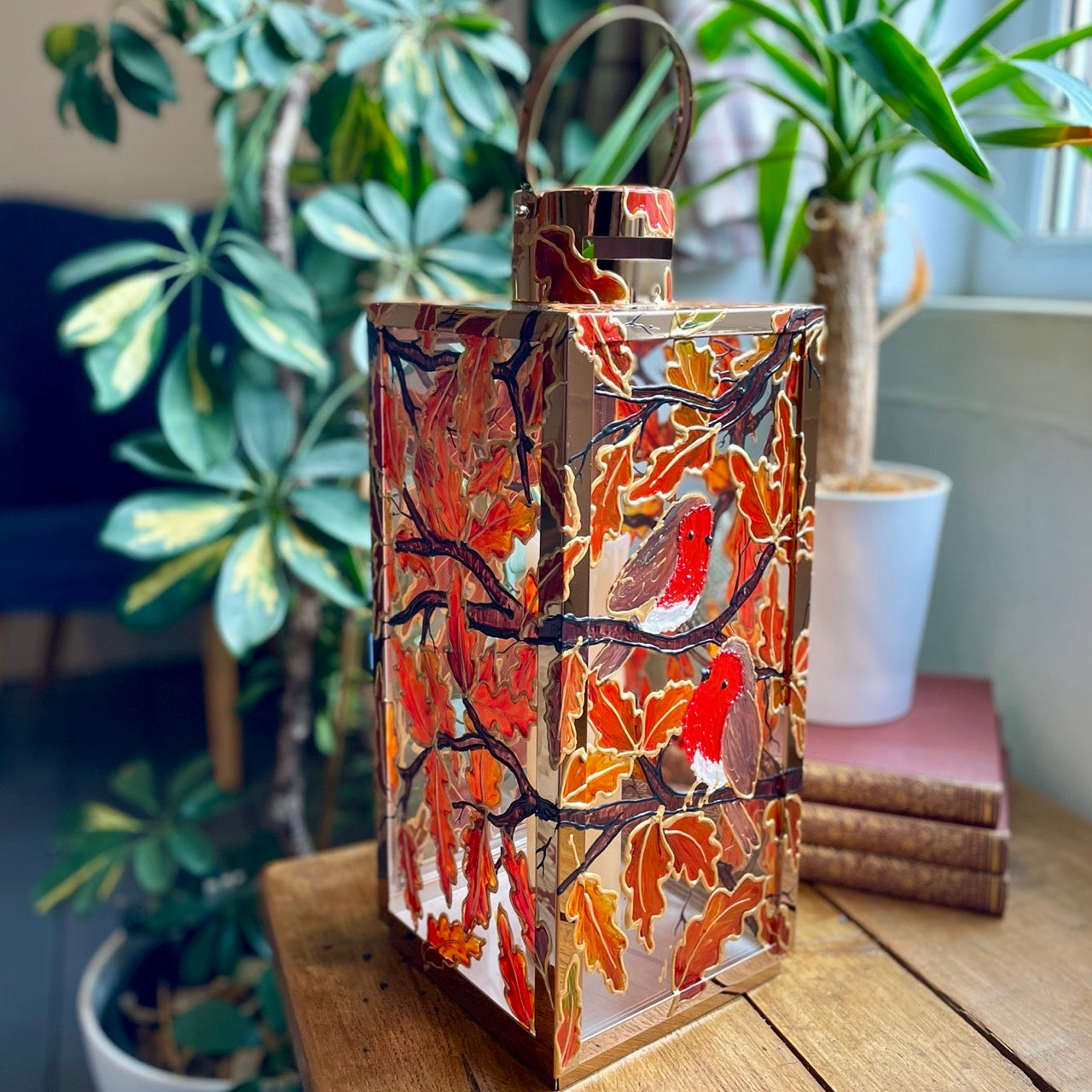 Robin Love~ One of a kind lantern