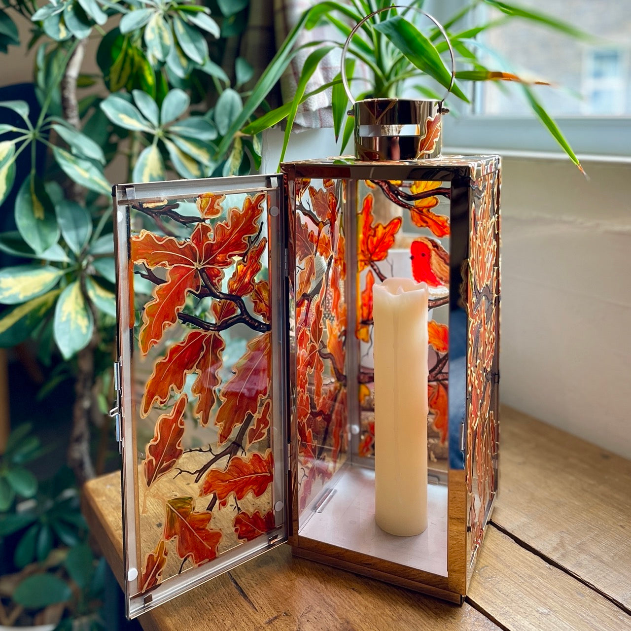 Robin Love~ One of a kind lantern