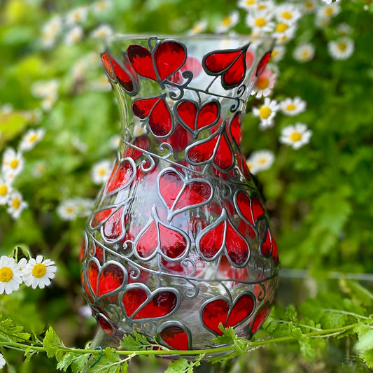 Red leaf~ Vase