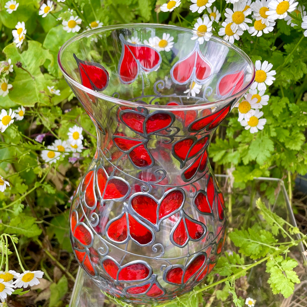 Red leaf~ Vase