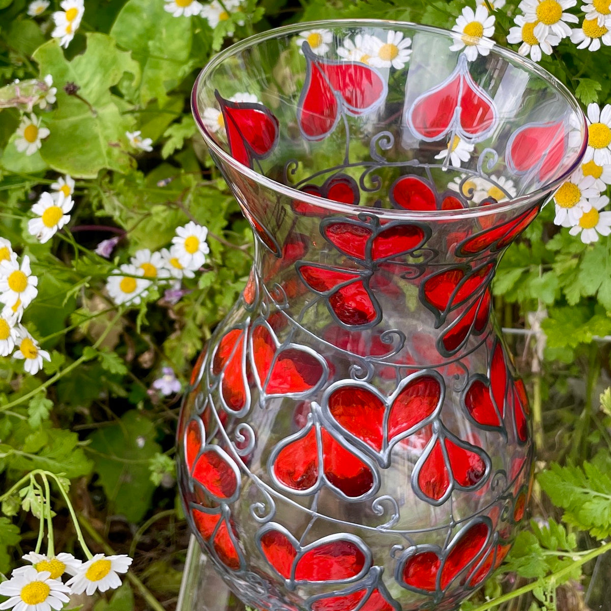 Red Leaf Vase