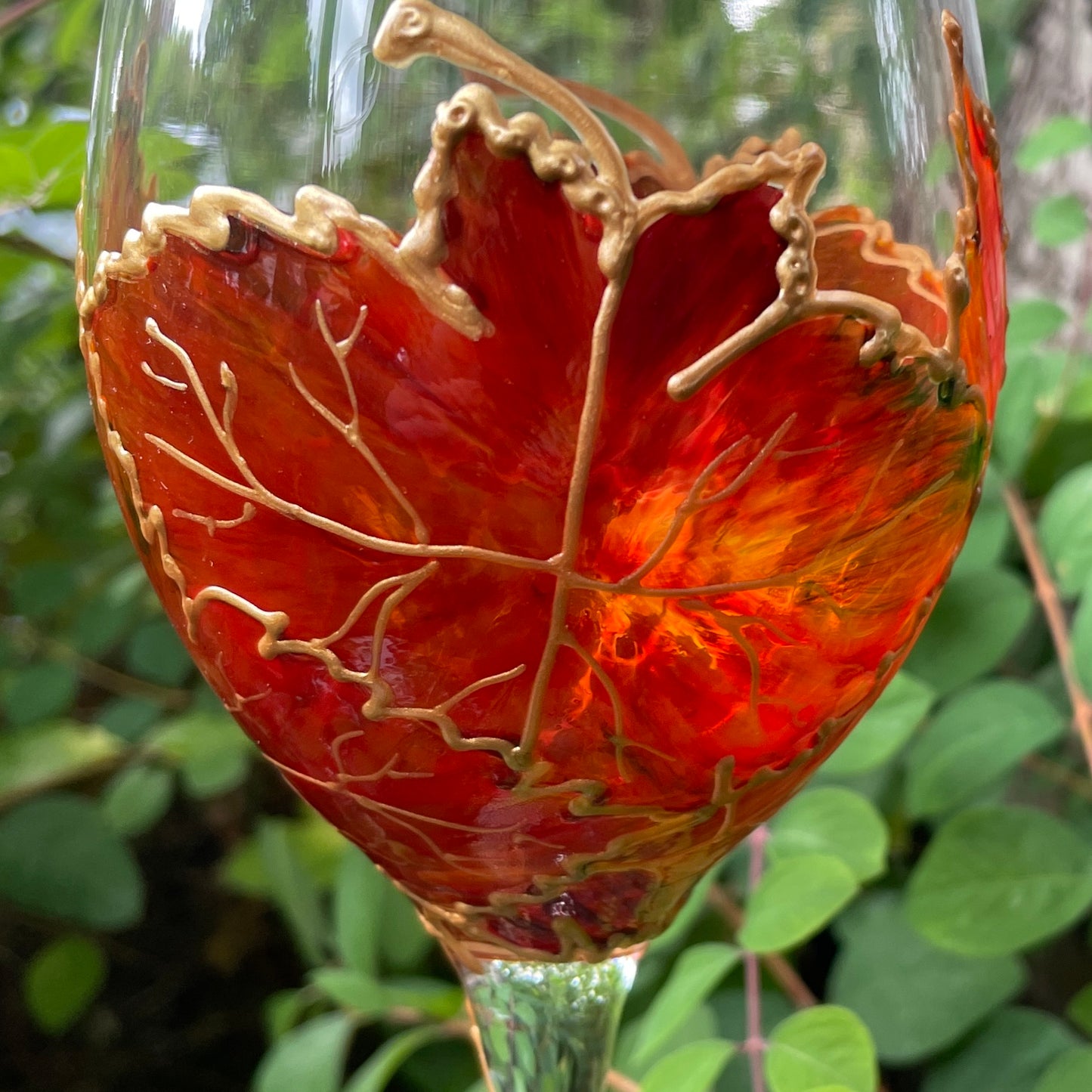 Autumn~ Wine glass