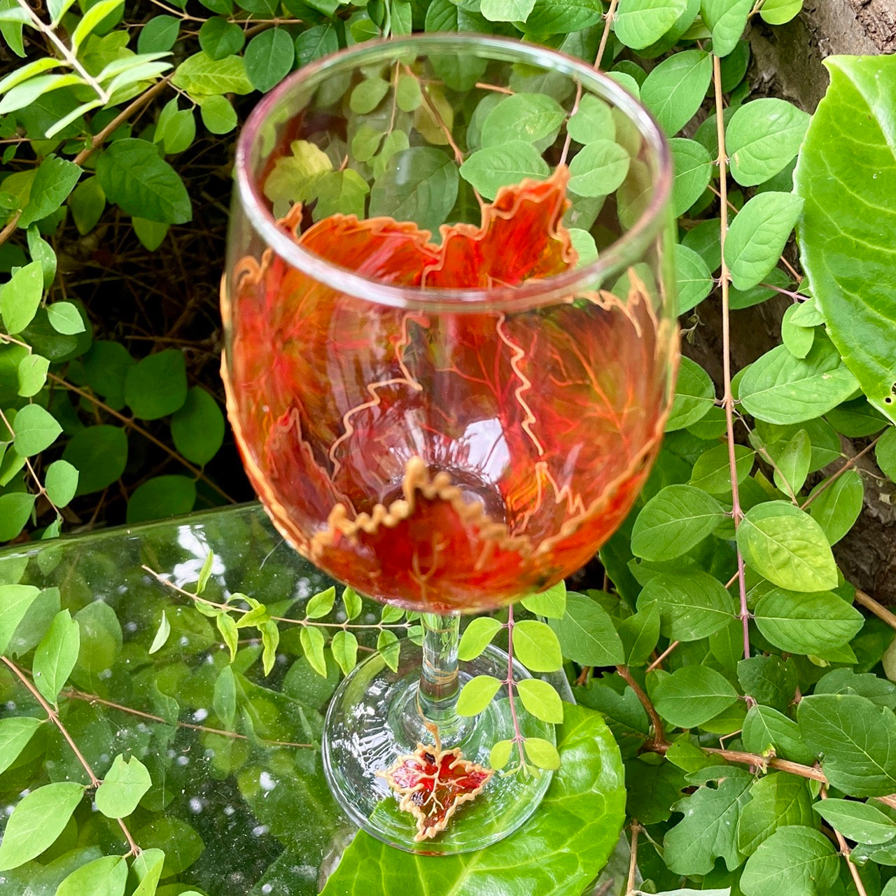 Autumn~ Wine glass