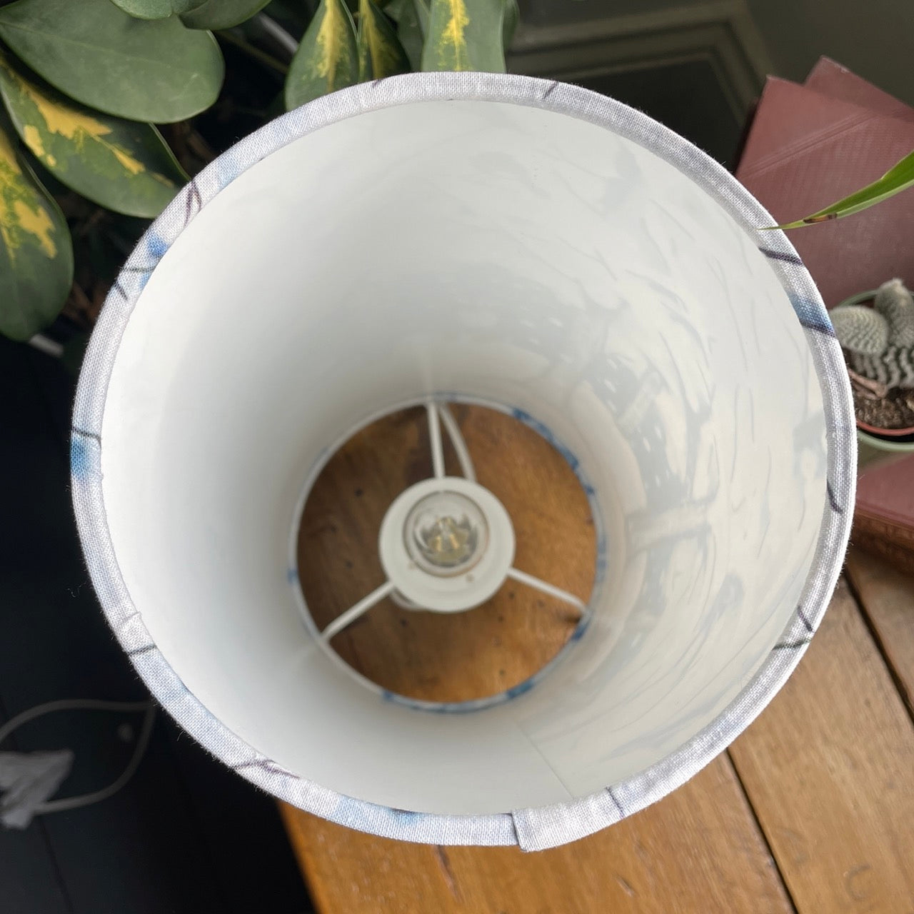 Wintertime Reindeer~ One of a kind fabric table lamp