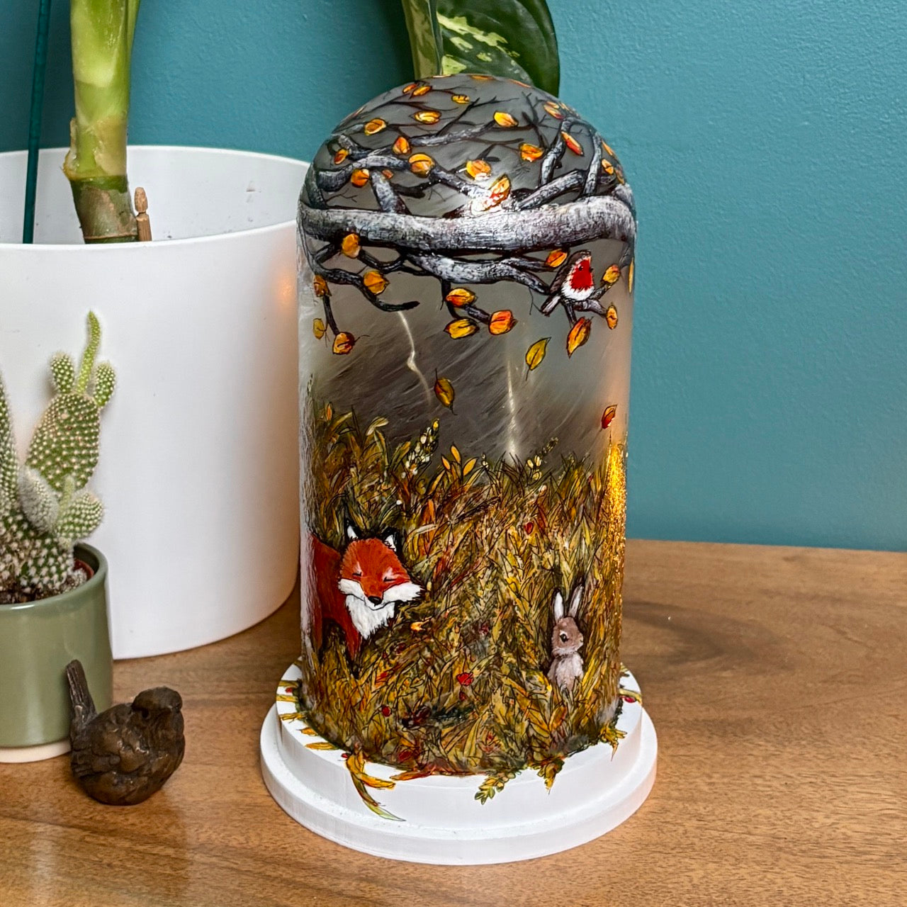 Woodland~ One of a kind light dome