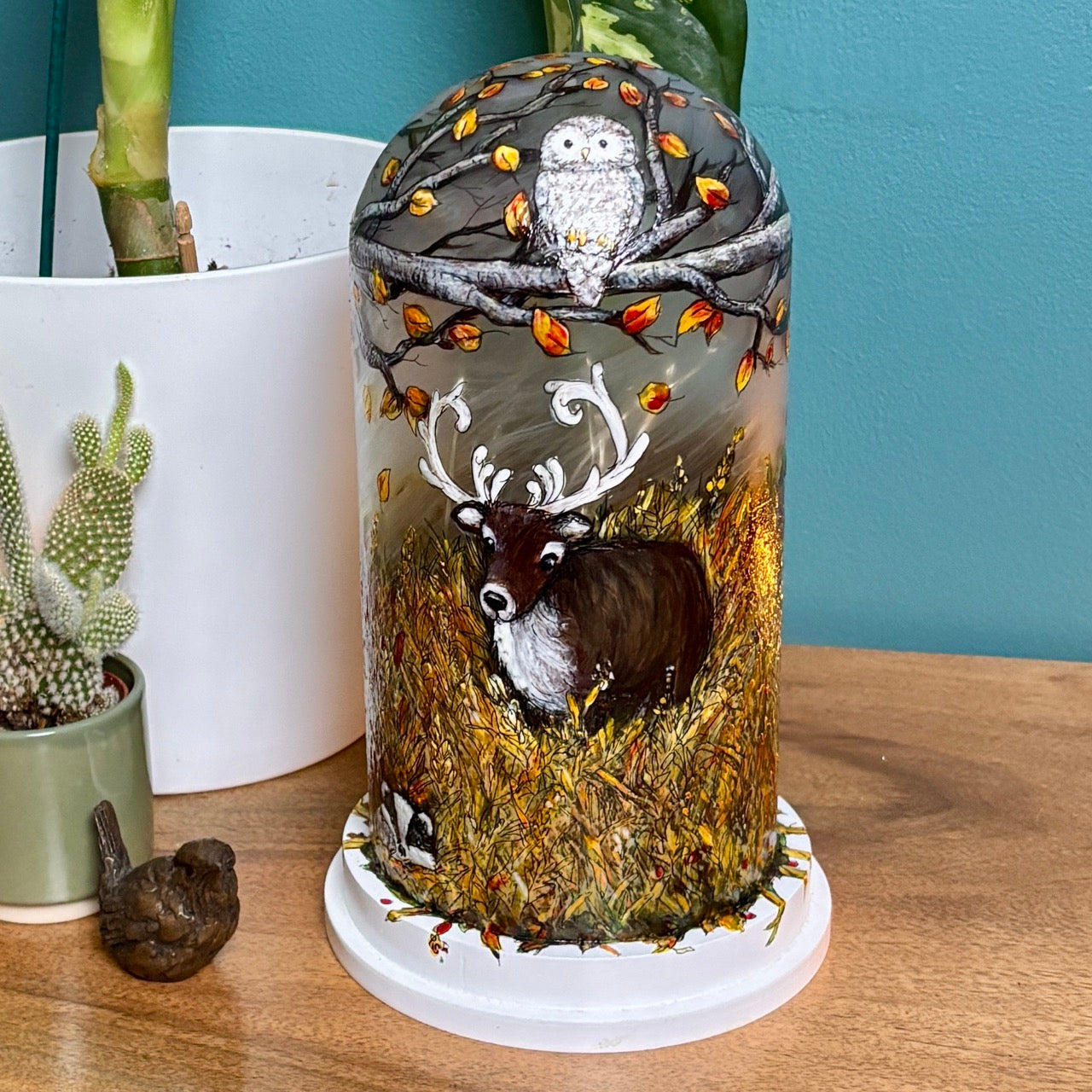 Woodland~ One of a kind light dome