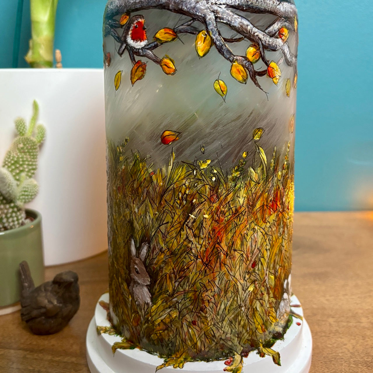 Woodland~ One of a kind light dome