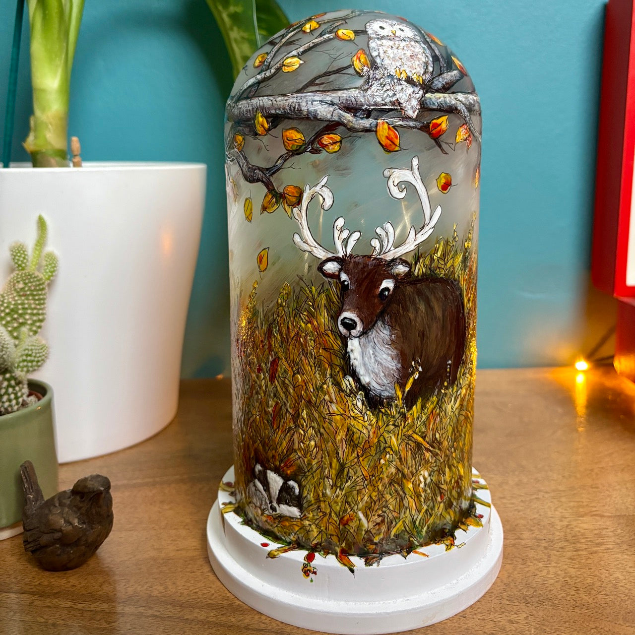 Woodland~ One of a kind light dome