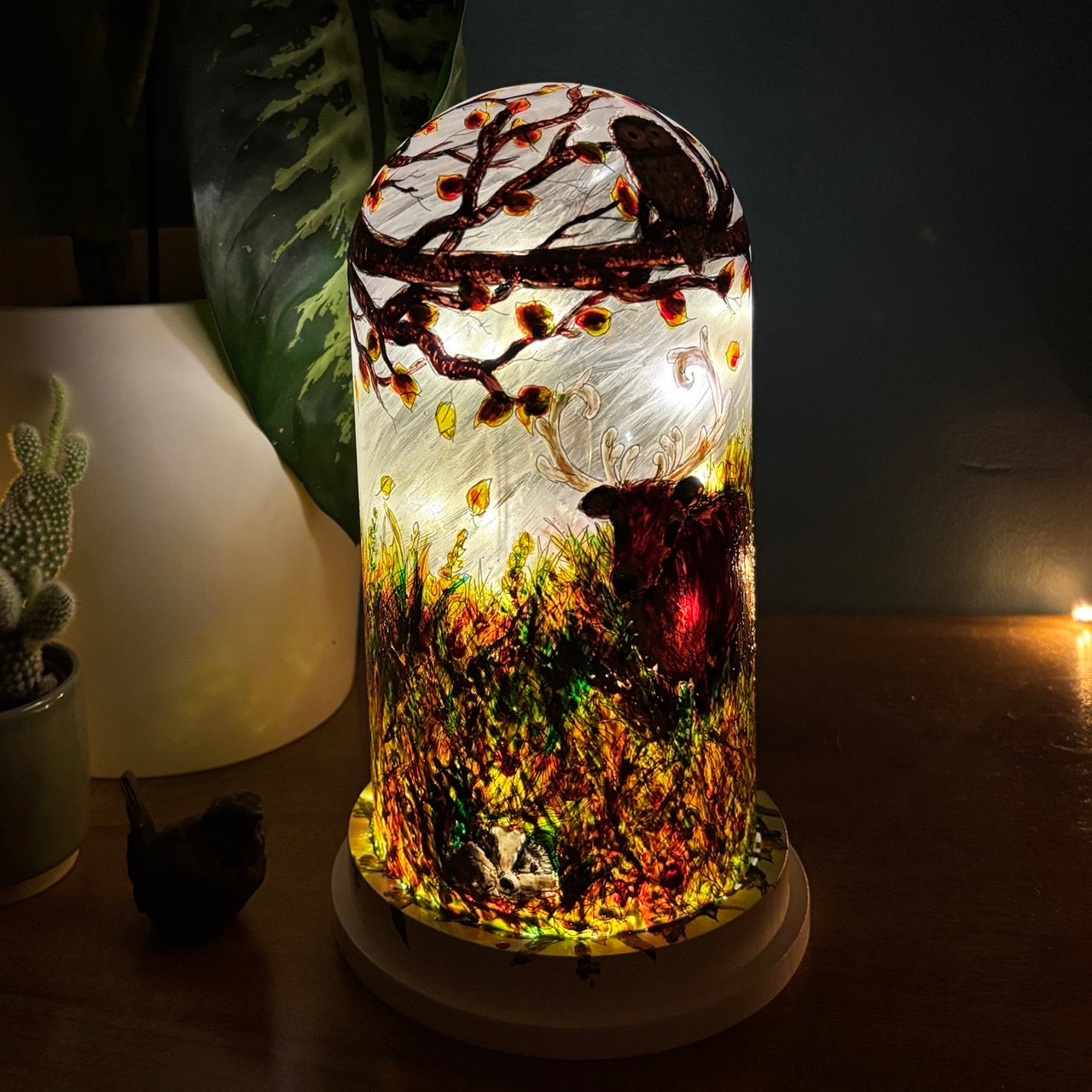 Woodland~ One of a kind light dome