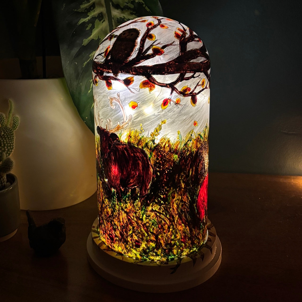 Woodland~ One of a kind light dome