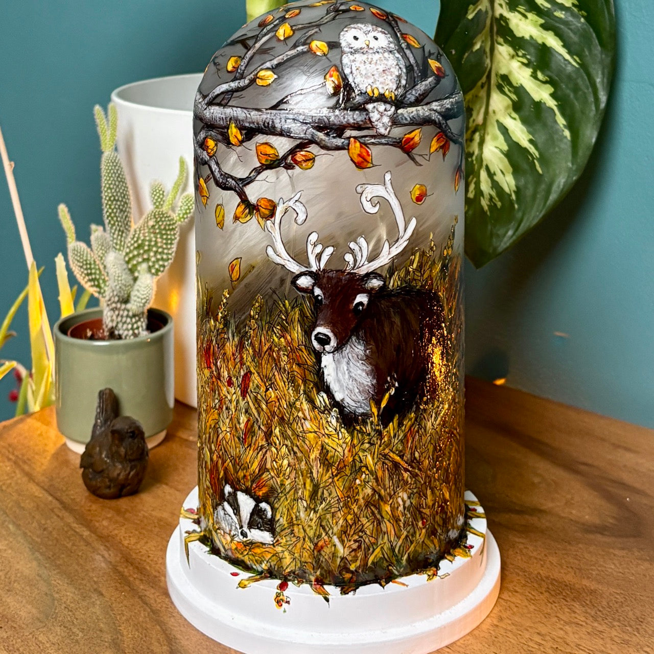 Woodland~ One of a kind light dome